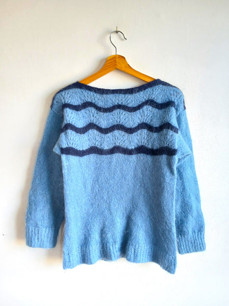 Jersey Vintage Hecho a Mano Azulito