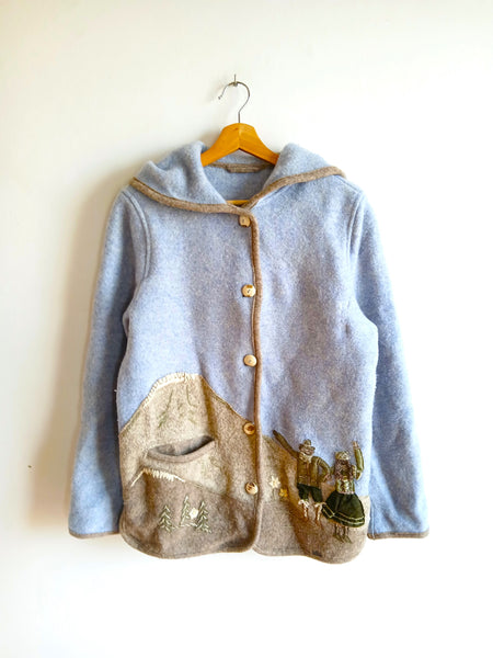 Abrigo Vintage Giesswein Austria Pura Lana Virgen