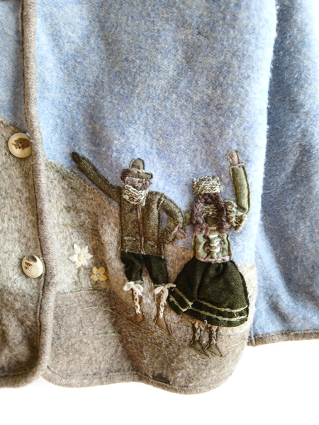 Abrigo Vintage Giesswein Austria Pura Lana Virgen