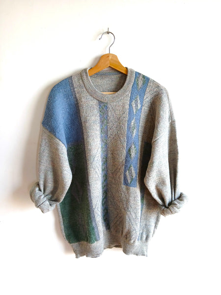 Jersey Vintage Gris y Azul