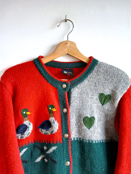 Chaqueta Vintage Patitos 100% Lana