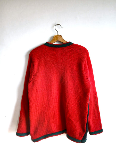 Chaqueta Vintage Patitos 100% Lana