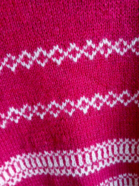 Jersey Vintage Hecho a Mano Rosa