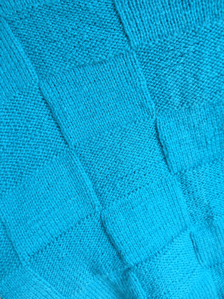 Jersey Vintage Hecho a Mano Azul