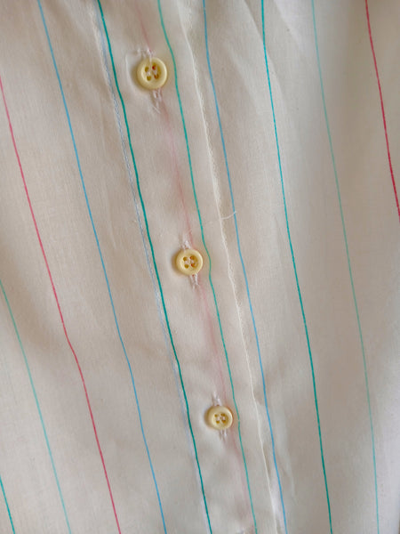 Camisa Vintage Rayitas de Colores