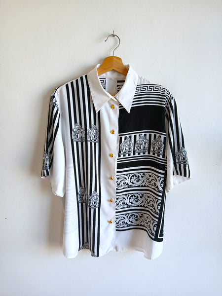 Camisa Vintage Estampado B/N