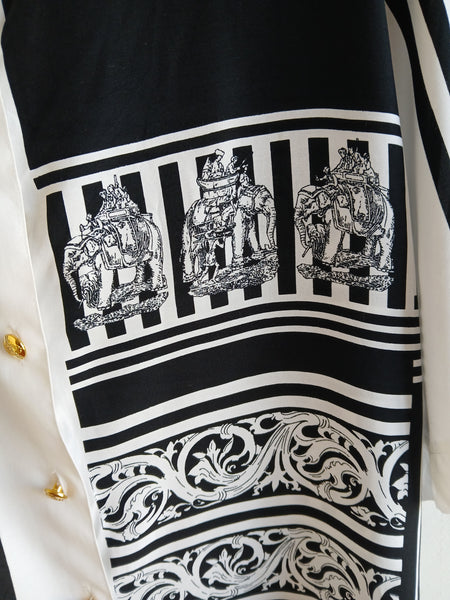 Camisa Vintage Estampado B/N