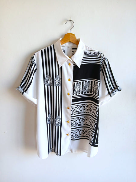 Camisa Vintage Estampado B/N