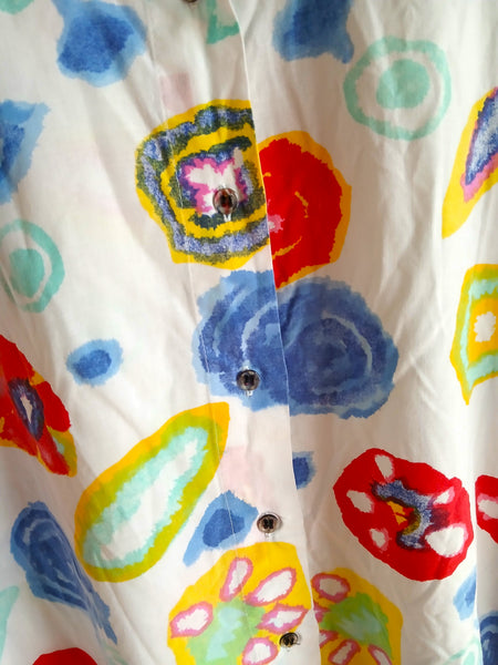 Camisa Vintage Blanca Colores