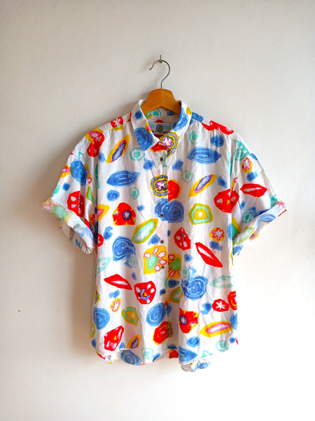 Camisa Vintage Blanca Colores
