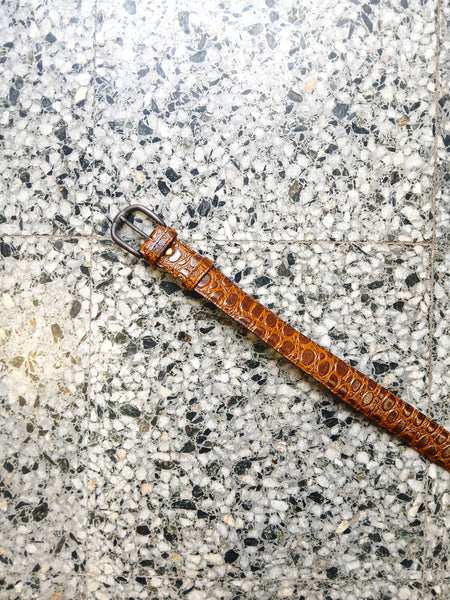 Cinturón Vintage Piel Grabada