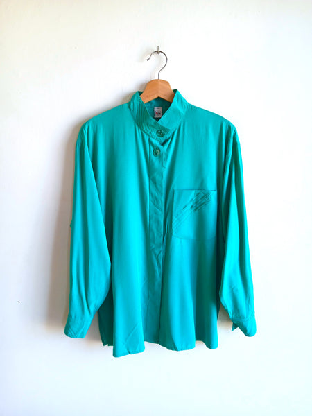 Camisa Vintage Turquesa