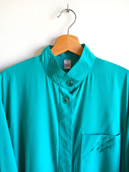 Camisa Vintage Turquesa