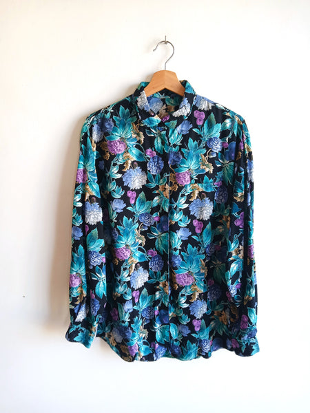 Camisa Vintage Flores y Frutas