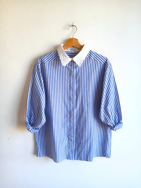 Camisa Vintage Rayas Azules