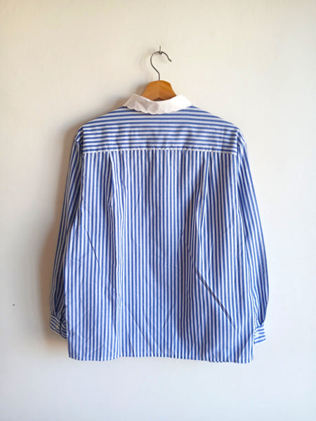 Camisa Vintage Rayas Azules