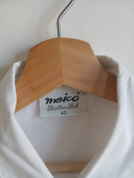 Camisa Vintage Blanca Casitas