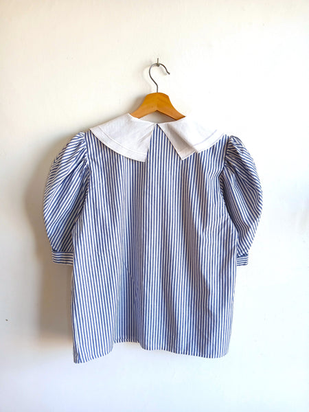 Camisa Vintage Rayas y Cuello