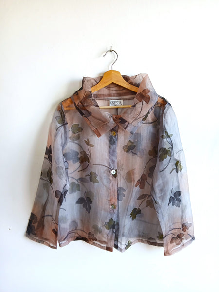 Camisa Vintage Semi Transparente