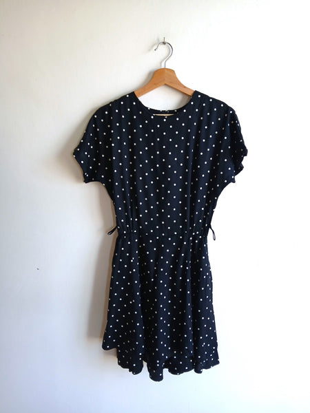 Vestido Vintage Negro Lunares