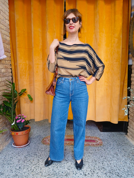 Top Vintage Hecho a Mano Rayas