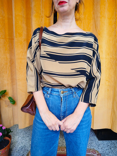 Top Vintage Hecho a Mano Rayas