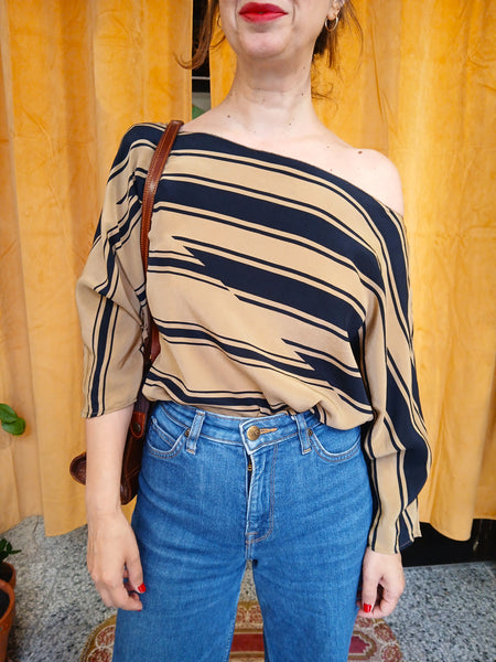 Top Vintage Hecho a Mano Rayas