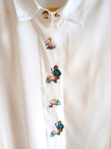 Camisa Vintage Bordaditos