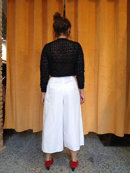 Falda Pantalón Vintage Blanca