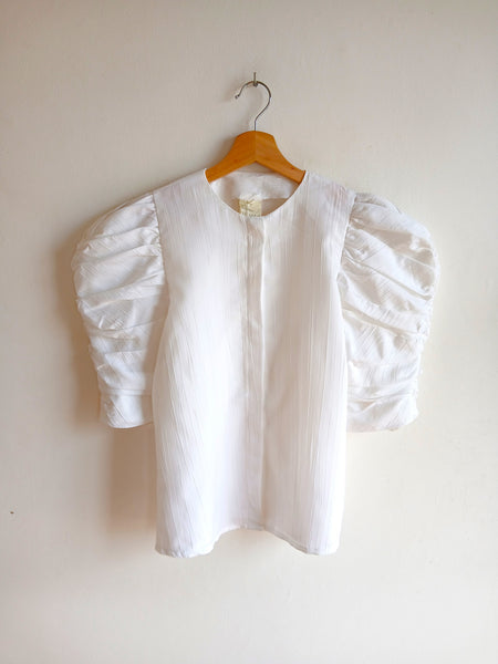 Camisa Vintage Blanca Mangas