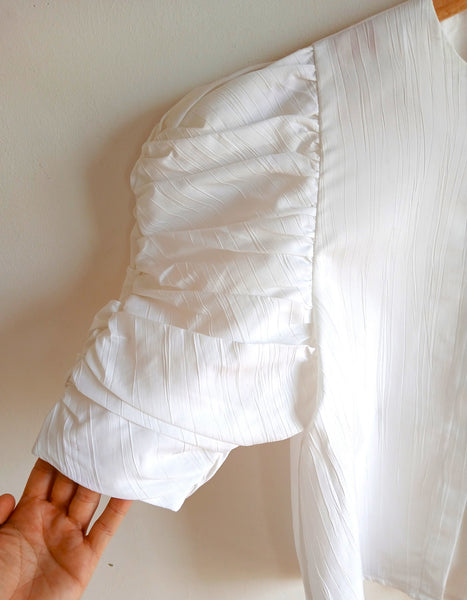 Camisa Vintage Blanca Mangas