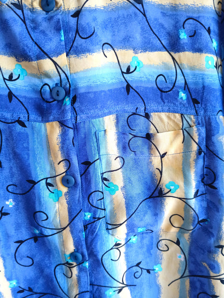 Camisa Vintage Rayas y Flores