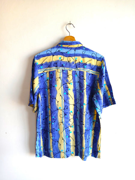 Camisa Vintage Rayas y Flores