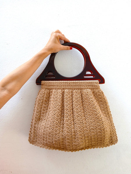 Bolso Vintage Hecho a Mano con Asa