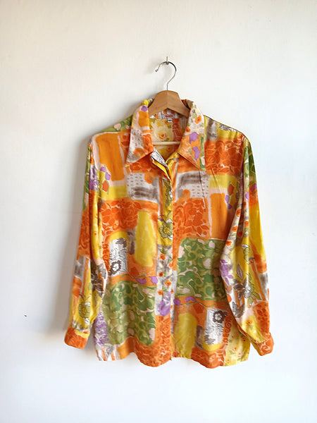 Camisa Vintage Flores