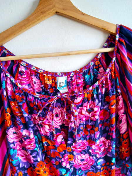 Vestido Vintage Rayas y Flores