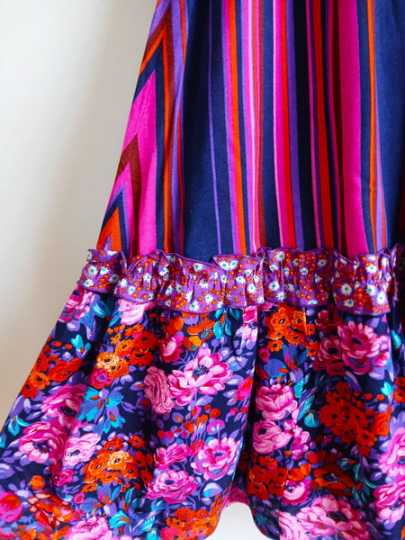 Vestido Vintage Rayas y Flores