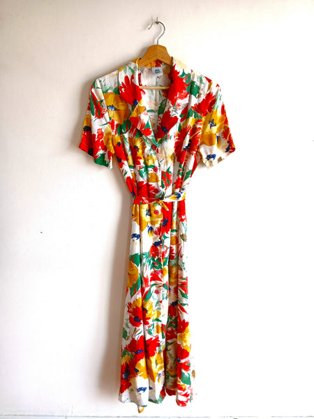 Vestido Vintage Flores y Botones