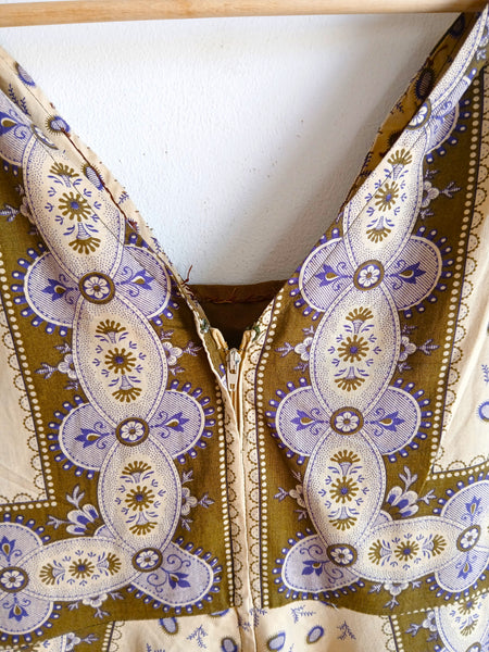 Vestido Vintage 1970s Jon Adam Made in England