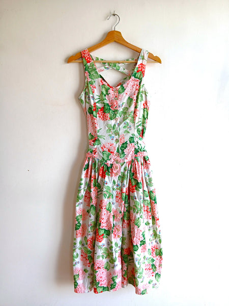Vestido Vintage Flores y Tirantes