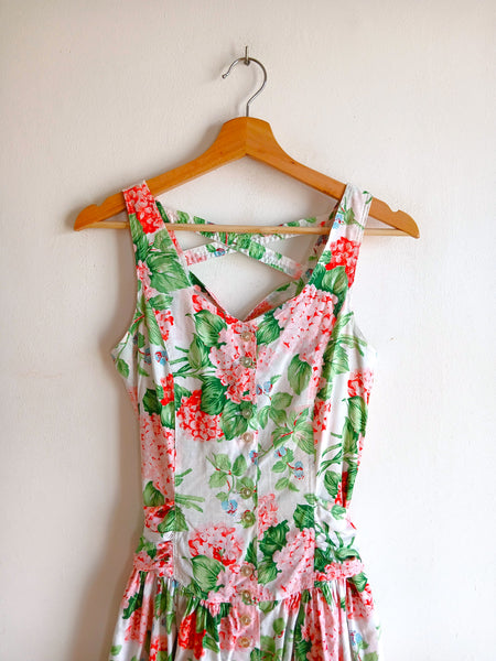 Vestido Vintage Flores y Tirantes