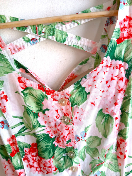 Vestido Vintage Flores y Tirantes