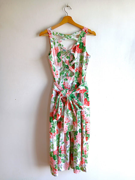 Vestido Vintage Flores y Tirantes