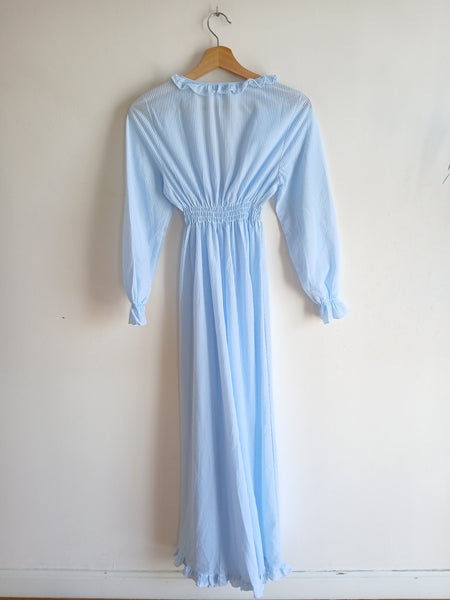 Vestido Vintage Rayitas Azules
