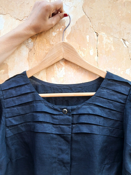 Camisa Vintage Hecha a Mano Negra