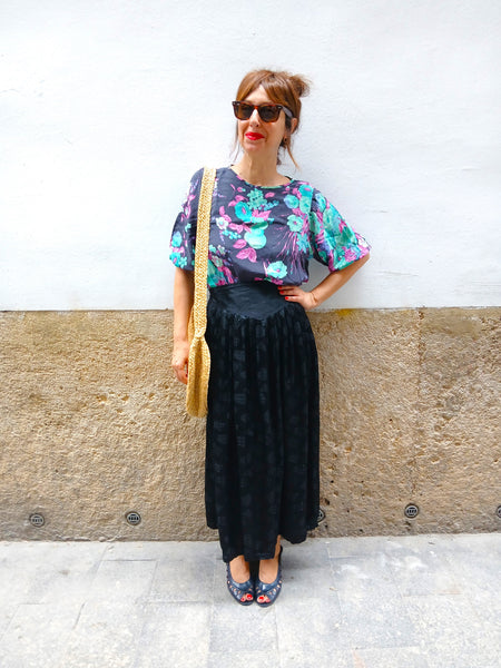 Falda Vintage Negra
