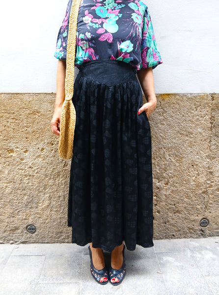 Falda Vintage Negra