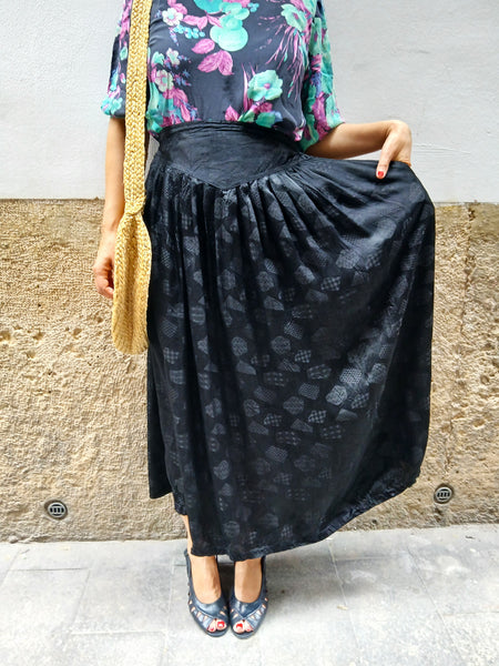 Falda Vintage Negra