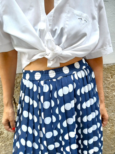 Falda Vintage Lunares y Tablas