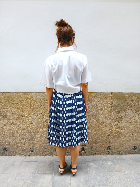 Falda Vintage Lunares y Tablas